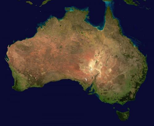 Australia - Satellite view